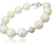 Masa Perłowa Wyjątkowa Bransoletka Srebro 702204