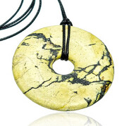 Naturalny Turkus Żółty Duży Piękny Naszyjnik 702458