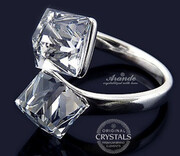 Kryształy Pierścionek Crystal Srebro Regulowany 3862307103