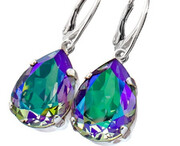 Kryształy Piękne Kolczyki Paradise Shine Srebro Certyfikat 700645