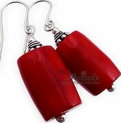 Naturalny Koral Duży Piękne Kolczyki Srebro 2330242857