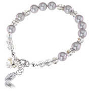 Oryginalne Kryształy Perły Wyjątkowa Bransoletka Moonlight Dove Grey Srebro Certyfikat 703581