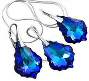 Kryształy Komplet Łańcuszek Srebro Heliotrope Certyfikat 3948879826