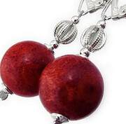 Kolczyki Naturalny Koral Ozdobne Kolczyki Srebro 2330242690