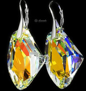 Nowe Kryształy Kolczyki Galactic Aurora Srebro 4578346269