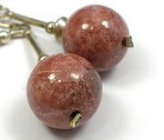 Promocja Rodonit Piękne Ozdobne Kolczyki Srebro 1495410452