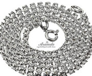 Kryształy Piękny Łańcuszek Kryształy Srebro 4242214706