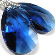 Kryształy Piękne Kolczyki Sapphire Certyfikat 2180188638