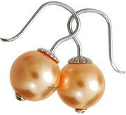 Kryształy Piękne Kolczyki Perły Srebro Certyfikat 4340969779