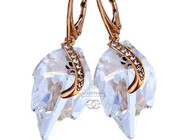 Kryształy Special Kolczyki Angel Wing Senti Różowe Złoto Srebro 700627