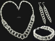 Kryształy Piękny Komplet Crystal Srebro Ślub 4243365831