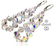 Kryształy Kolczyki Aurora Crystal Srebro Ślub 701132