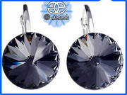 Kryształy Kolczyki Silver Night Paris Srebro 4827617449