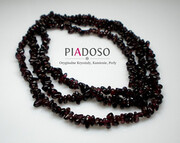 Granat Piękny Długi Naszyjnik Granaty 1912246751