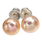 Prawdziwe Perły Srebro Eleganckie Kolczyki 702800