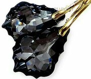 Nowość! Kryształy Piękne Kolczyki Złote Srebro 1869635794