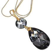 Wyjątkowy Naszyjnik Kryształy Silver Night Złote Srebro 703083