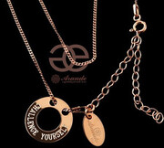 Naszyjnik Gwiazd Koło Grawer Rózowe Złoto Srebro 4597850031