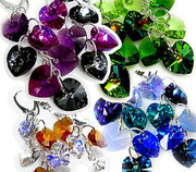 Kryształy Długie Kolczyki 4 Pory Roku Srebro 1438802971