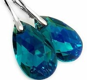 Najnowsze! Kryształy Piękne Kolczyki Blue Zircon 1903164572