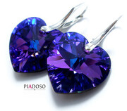 Kryształy Kolczyki Serce Helio Srebro 1172479827