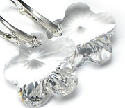 Kryształy Kolczyki Flower C Certyfikat Srebro 2288295139