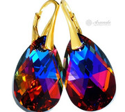 Piękne Kolczyki Kryształy Volcano Złote Srebro 4711413710