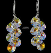 Kryształy Długie Kolczyki Srebro Aurora Certyfikat 4263615009