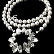 Kryształy Przepiękny Naszyjnik Crystal Srebro 6834263082