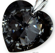 Kryształy Duży Wisiorek 28mm Silver Night Srebro 1922174482