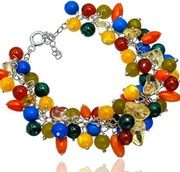 Koral Kamienie wyjątkowa bransoletka srebro 702392