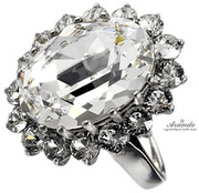 Kryształy Piękny Pierścionek Royal Crystal Srebro 4323072582