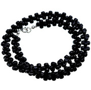 Onyks Czarny Piękny Naszyjnik Srebro 703174