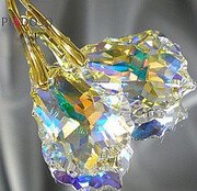 Kryształy Piękne Kolczyki Złote Srebro 22mm 1205677457