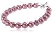 Perły Kryształy Bransoletka Powder Rose Srebro 703379