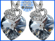 Kryształy Special Kolczyki Comet Heart Srebro 4827569357