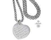 Kryształy Naszyjnik Serce Kocham Cię Love Srebro 701049