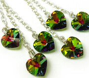 Kryształy Serce Długie Kolczyki Srebro Vitrail 1119183038