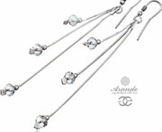 Kryształy Długie Kolczyki Crystal Srebro Certyfikat 700836