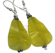 Piękne Kolczyki Jadeit Naturalny Zielony Srebro 4759005194