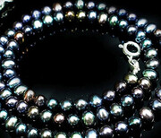 Naturalne Perły Piękny Naszyjnik Srebro Promocja 1557684551