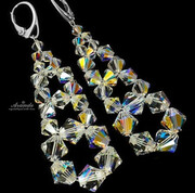 Kryształy Kolczyki Aurora Crystal Srebro Ślub 4218326837