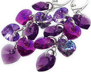 Kryształy Długie Kolczyki Srebro 7 Kryształów 3418184568