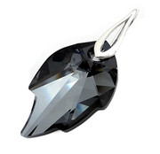 Kryształy Piękny Wisiorek Night Leaf Srebro 2163057625