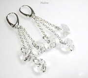 Kryształy Długie Kolczyki Srebro Certyfikat 1169384592