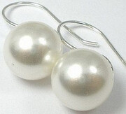 Piękne Kolczyki Srebro Perły Seashell 702381