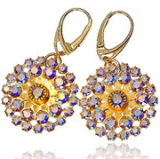 Kryształy Kolczyki Unikat Aurora Flow Lux Złote Srebro 703259