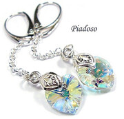 Kryształy Piękne Eleganckie Kolczyki Srebro 10 AB 1093015930