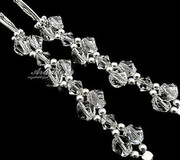 Kolczyki Kryształy Piękne Grona Kryształowe Ślubne 2339250987