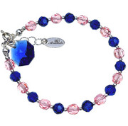 Kryształy Bransoletka Rose Dark Sapphire Srebro 702927